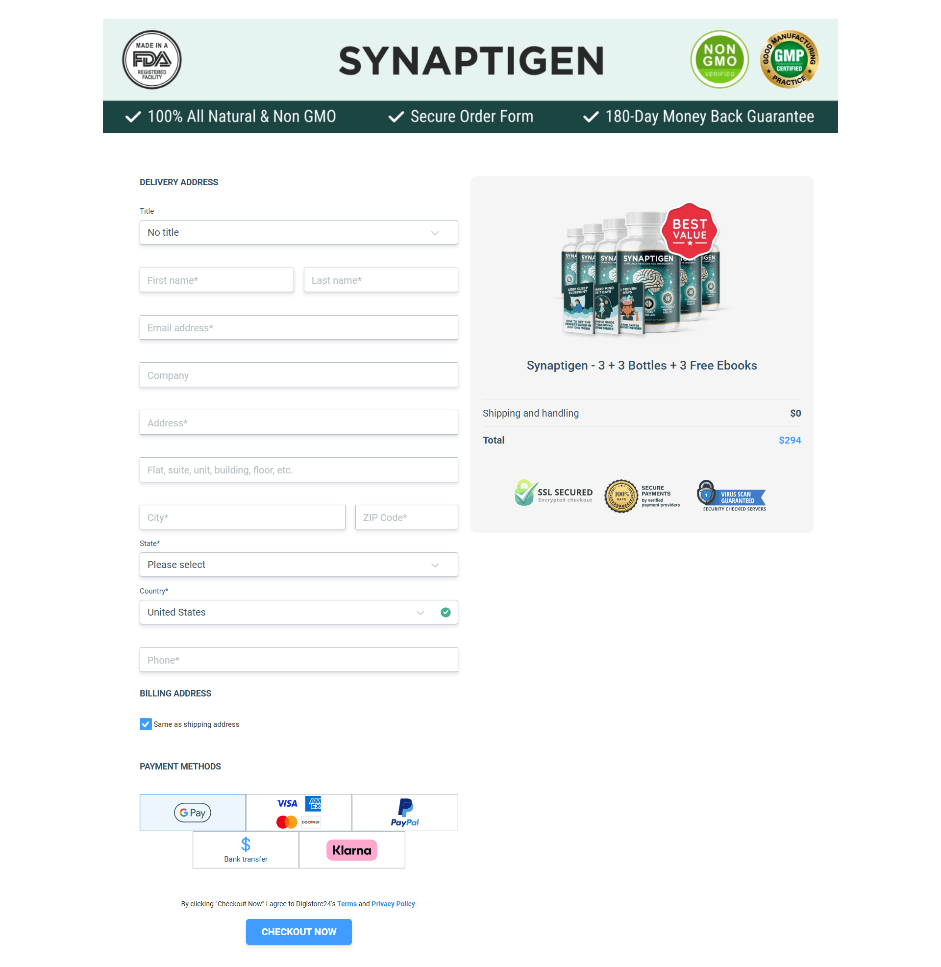 Synaptigen order
